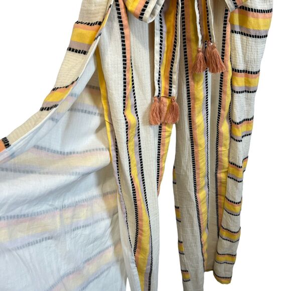 Saylor Patrice Striped Cotton Slit Leg Jumpsuit Size S - Picture 9 of 13